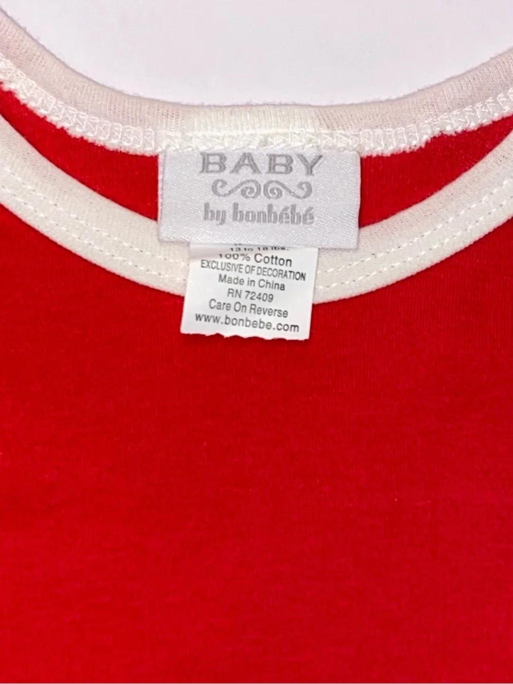 Bon Bébe Infant Boys 3-piece Santa Set: Bib, Bodysuit, Pants   3-6 Months ~Flaw~